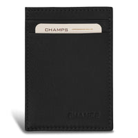 Porte-cartes hybride Champs en cuir Onyx Mag