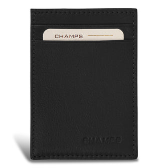 Porte-cartes hybride Champs en cuir Onyx Mag