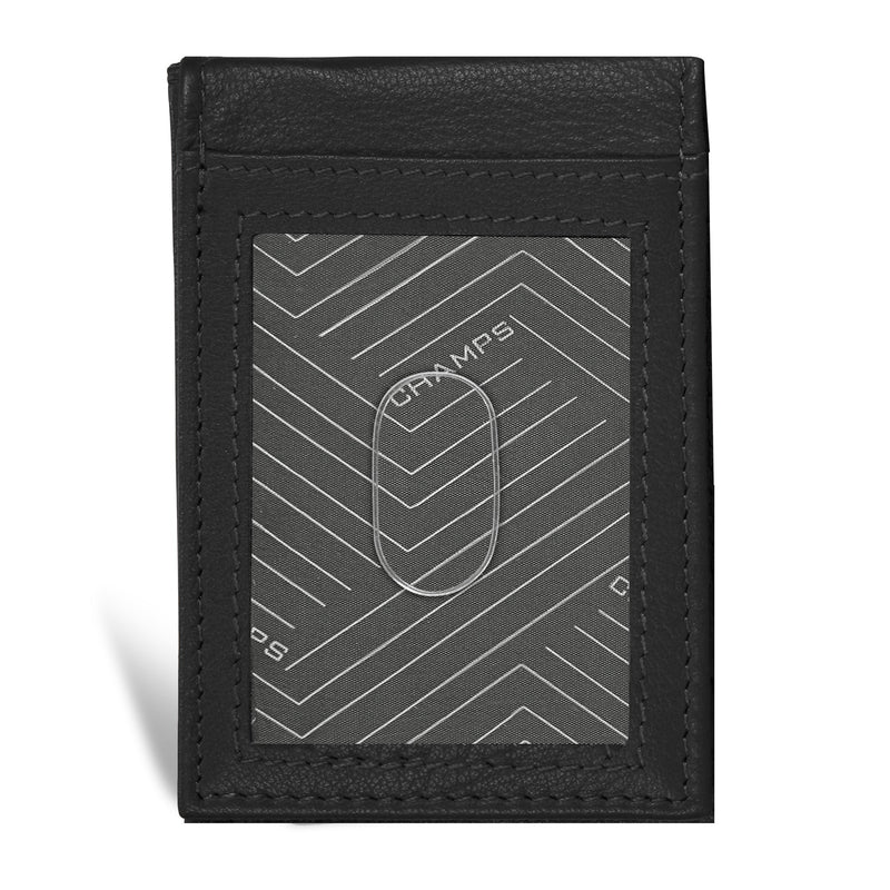 Porte-cartes hybride Champs en cuir Onyx Mag