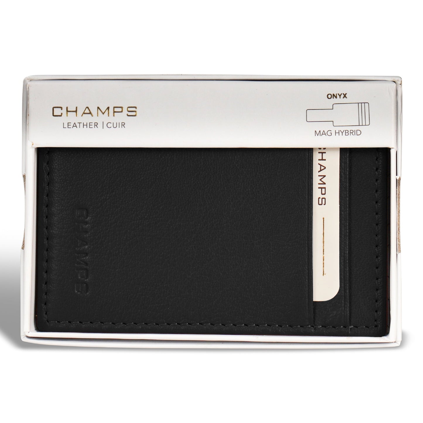 Champs Onyx Leather Mag Hybrid Card Holder