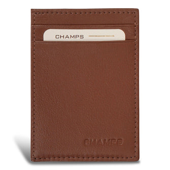 Porte-cartes hybride Champs en cuir Onyx Mag