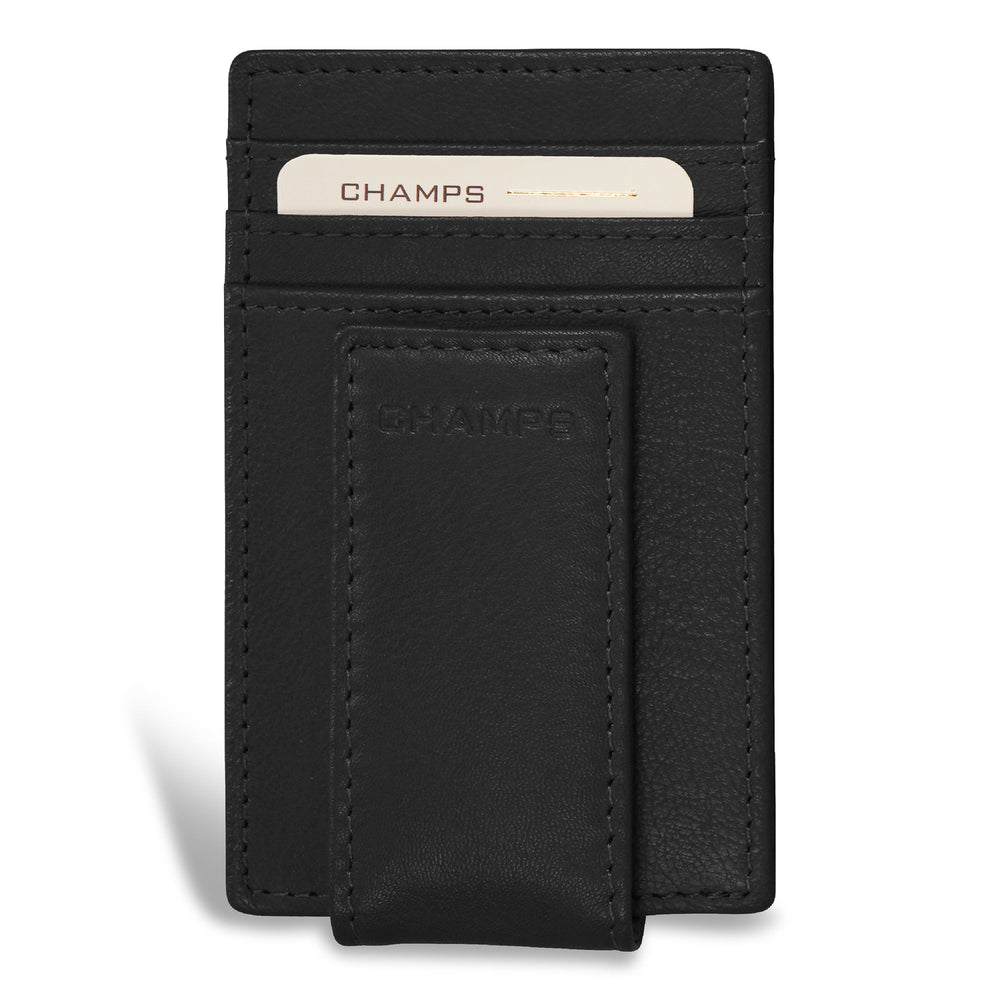 Champs Onyx Leather Mag Card Case