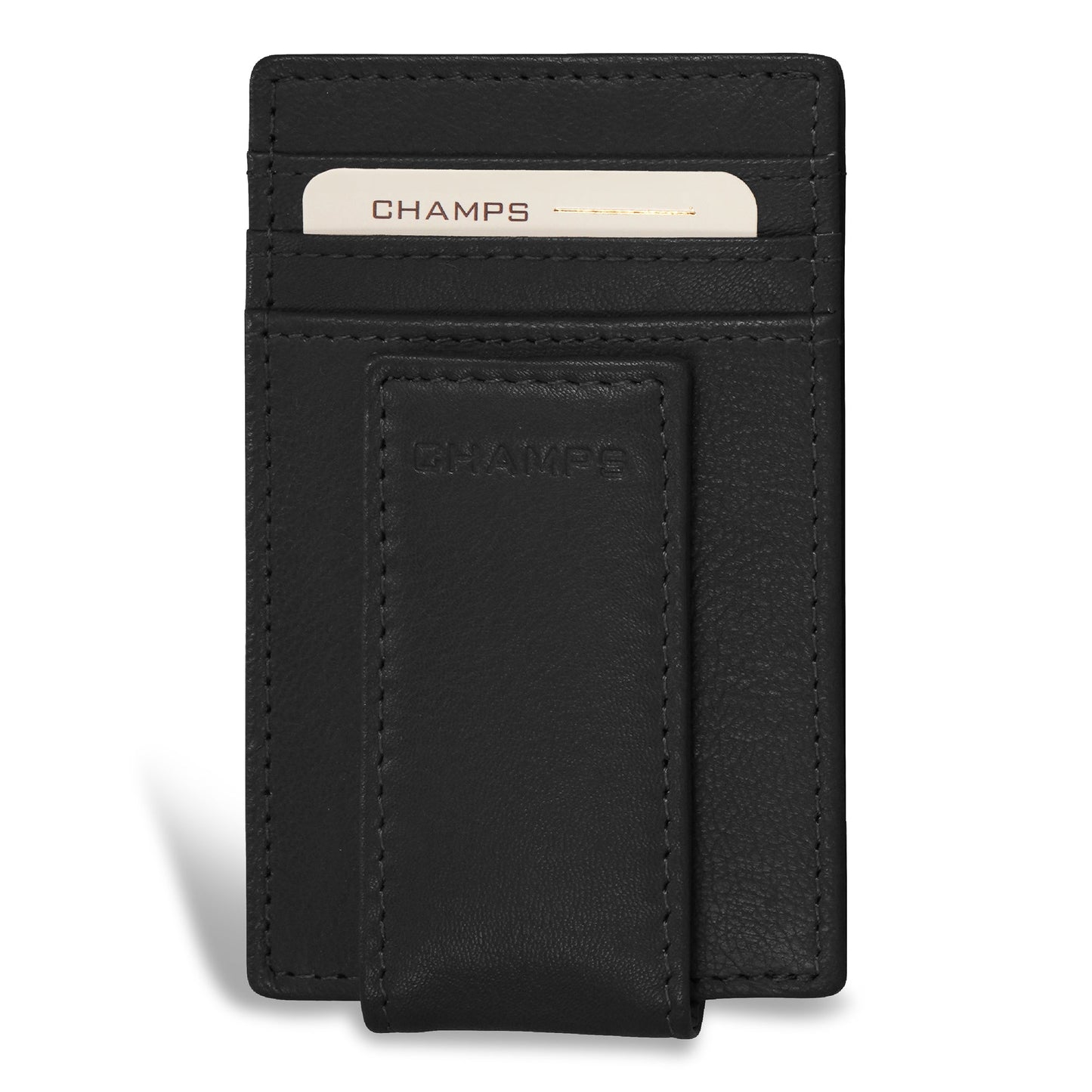 Champs Onyx Leather Mag Card Case