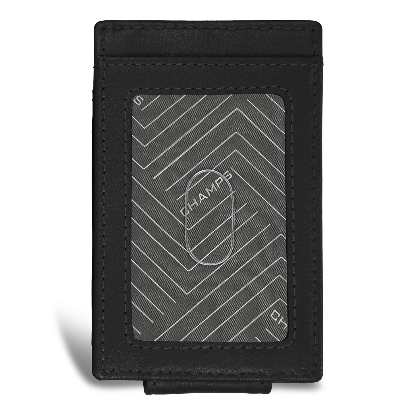 Champs Onyx Leather Mag Card Case