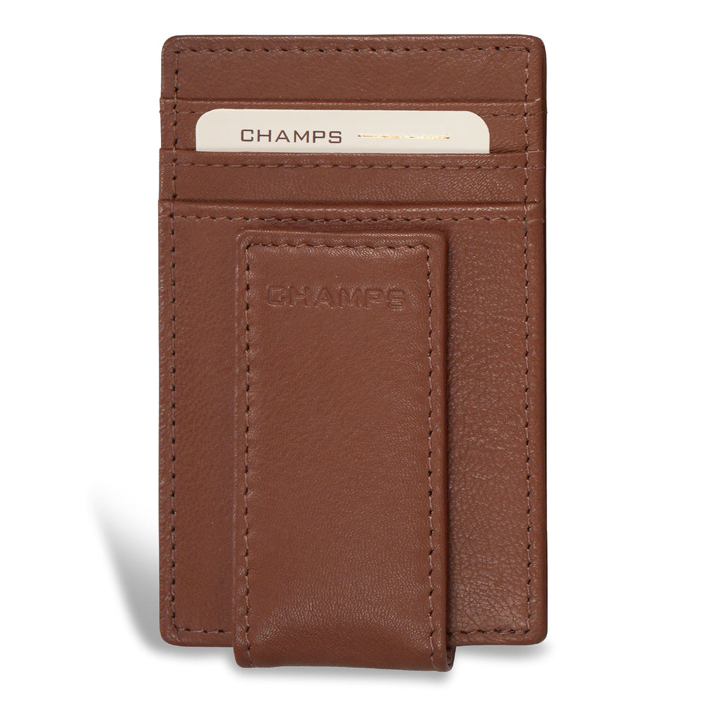 Champs Onyx Leather Mag Card Case
