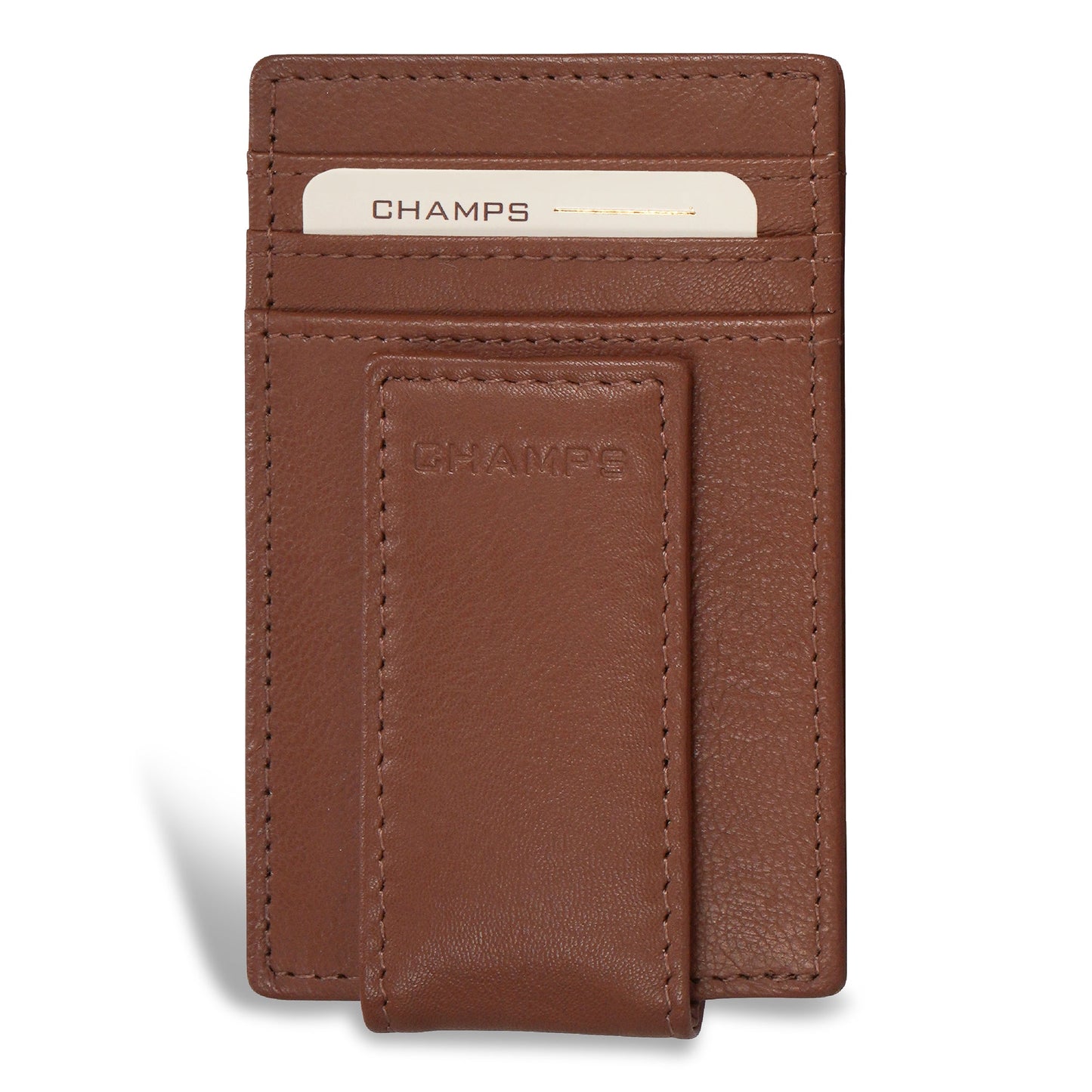 Champs Onyx Leather Mag Card Case