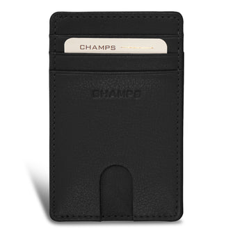 Étui pour cartes d'accès en cuir Onyx de Champs