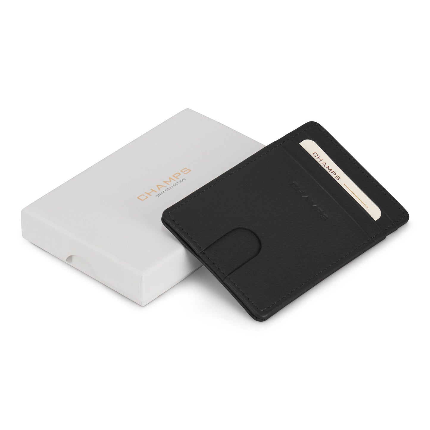 Étui pour cartes d'accès en cuir Onyx de Champs