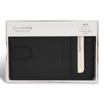 Étui pour cartes d'accès en cuir Onyx de Champs