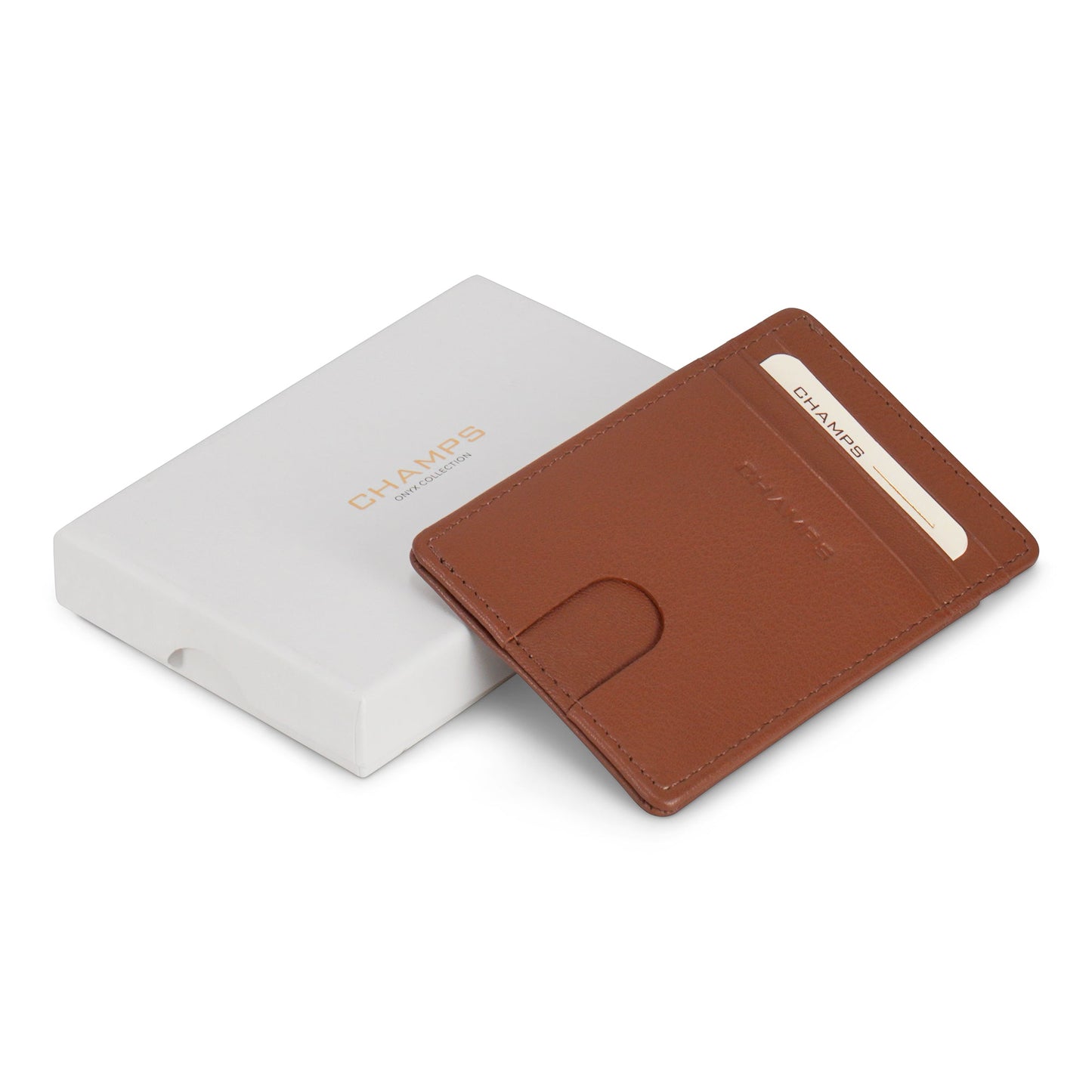 Étui pour cartes d'accès en cuir Onyx de Champs