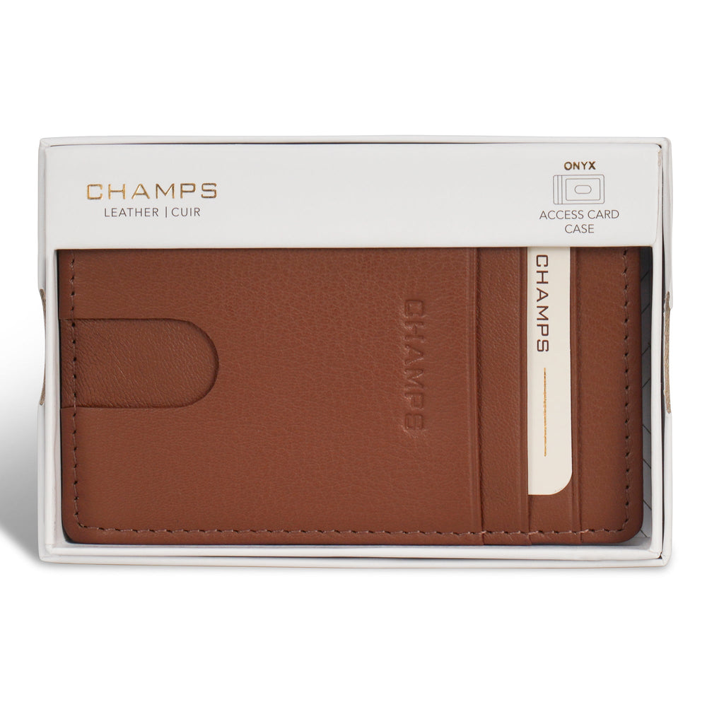 Champs Onyx Leather Access Card Case