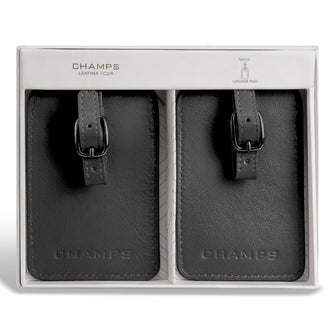 Champs Onyx Étiquettes à bagages en cuir 