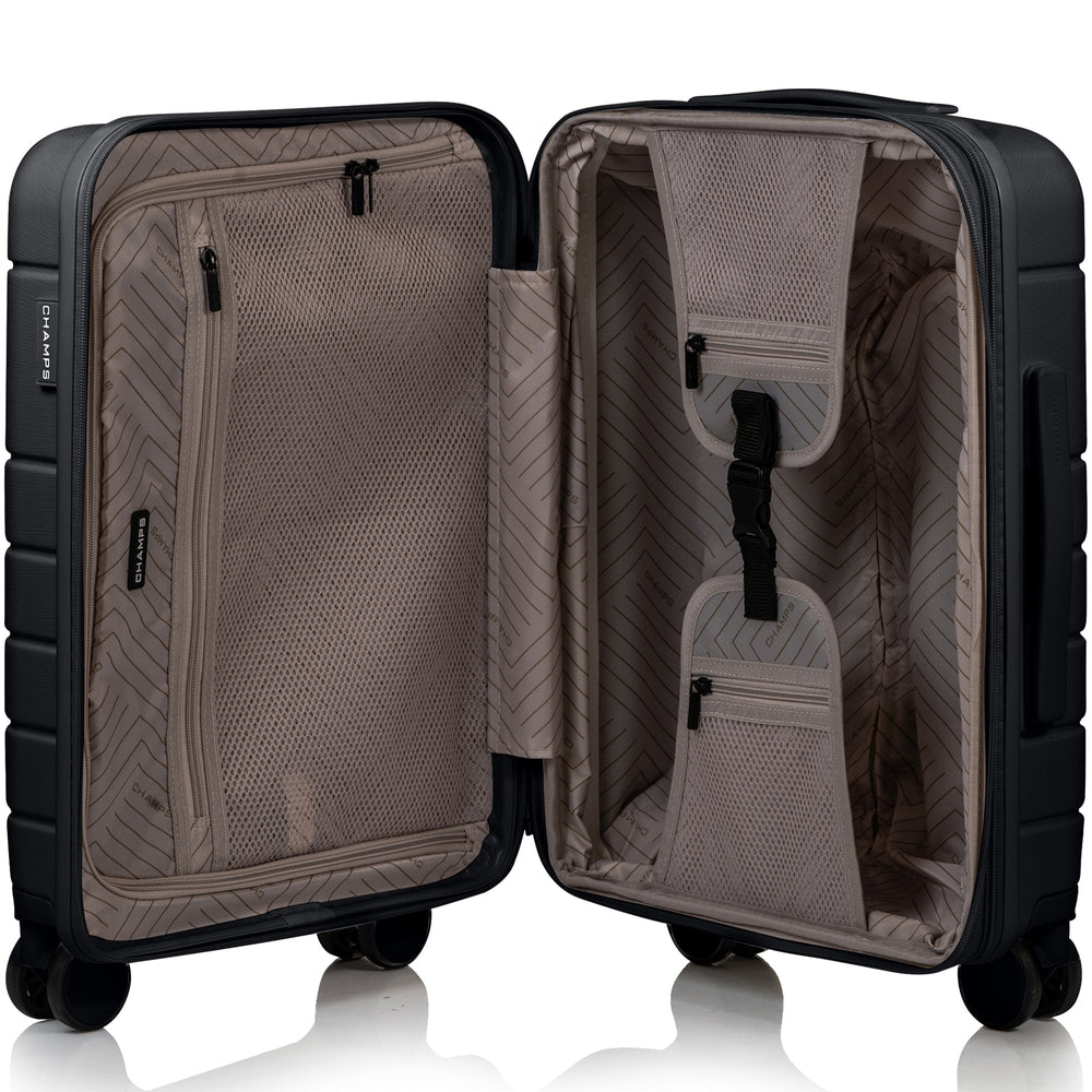 Champs Linen 3-Piece Luggage Set