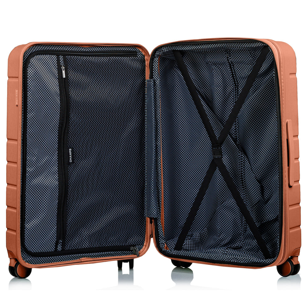 Champs Linen 3-Piece Luggage Set