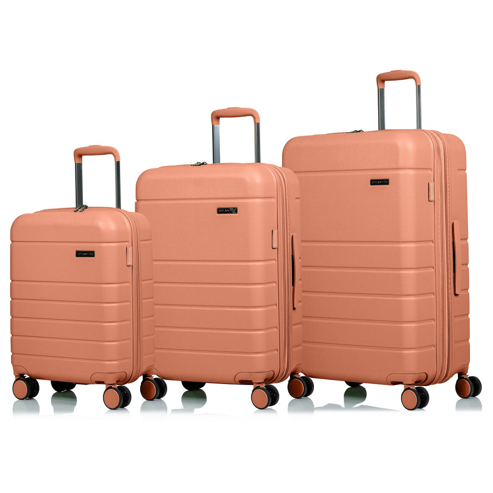 Champs Linen 3-Piece Luggage Set