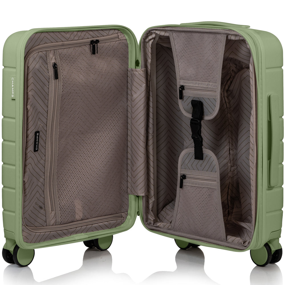 Champs Linen 3-Piece Luggage Set