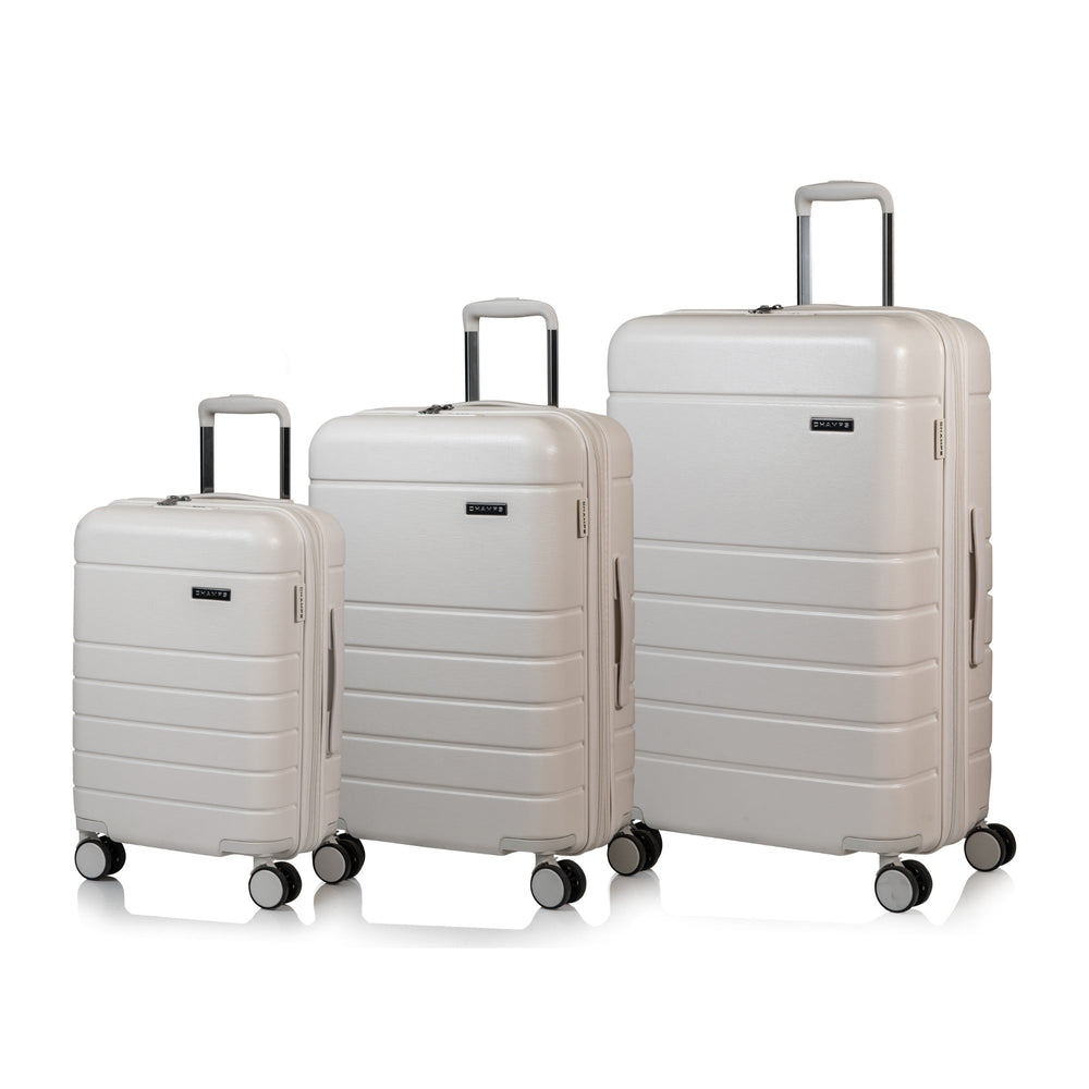 Champs Linen 3-Piece Luggage Set