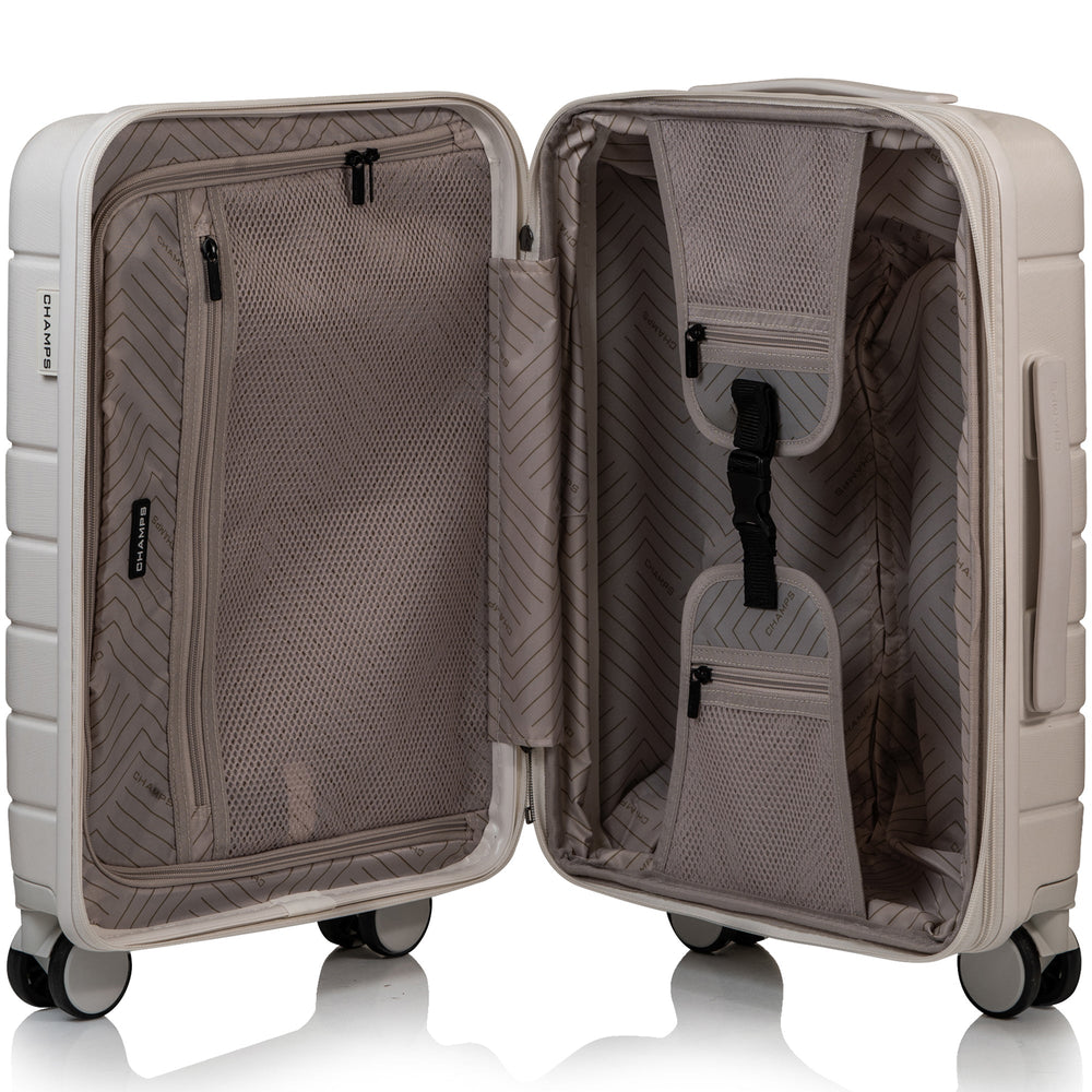 Champs Linen 3-Piece Luggage Set