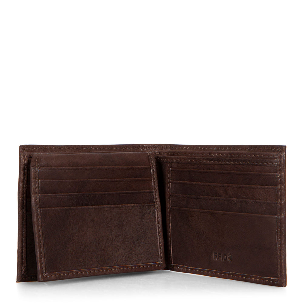 Leather RFID Bifold Wallet with Flip-Up Wing - Bentley