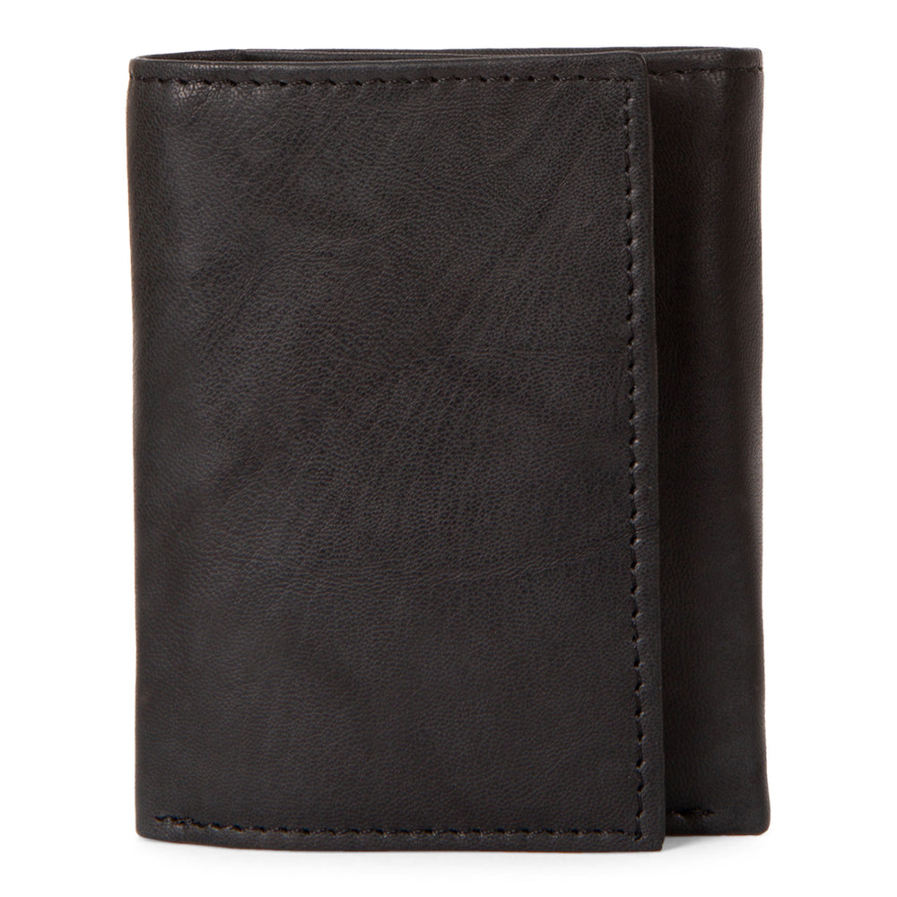 Leather RFID Trifold Wallet with centre wing - Bentley