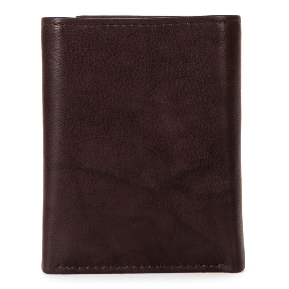 Leather RFID Trifold Wallet with centre wing - Bentley