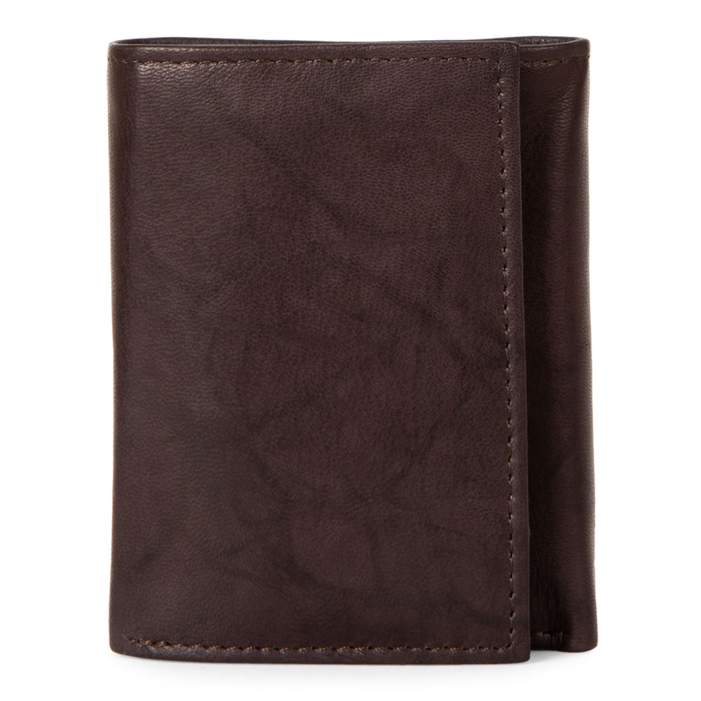 Leather RFID Trifold Wallet with centre wing - Bentley