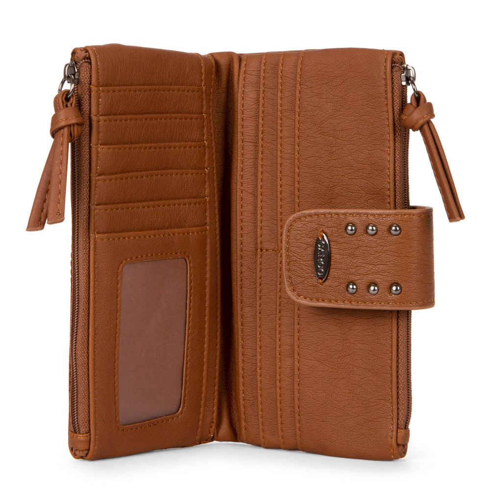 Bifold Quilted Wallet with Snap Closure - Bentley