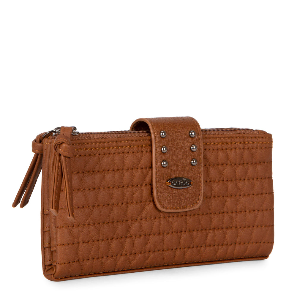 Bifold Quilted Wallet with Snap Closure - Bentley