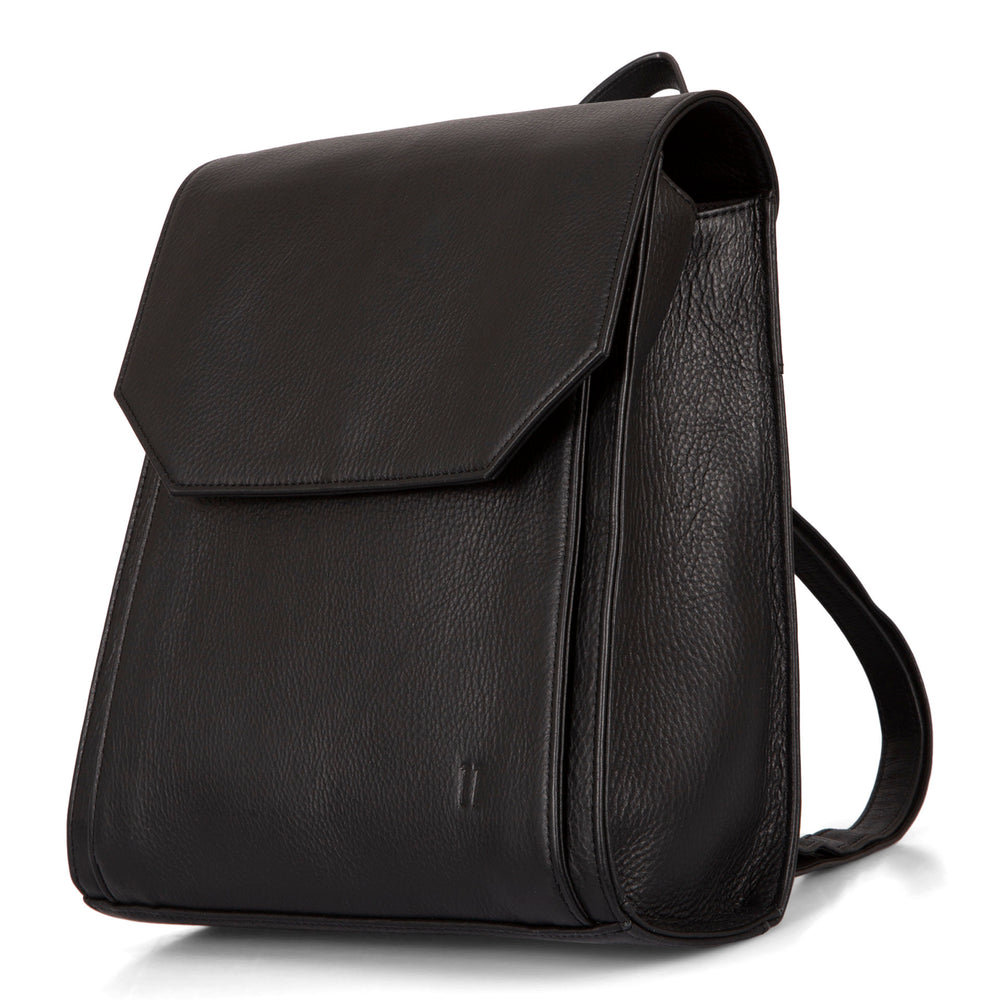 Leather RFID Flapover Fashion Backpack - Bentley