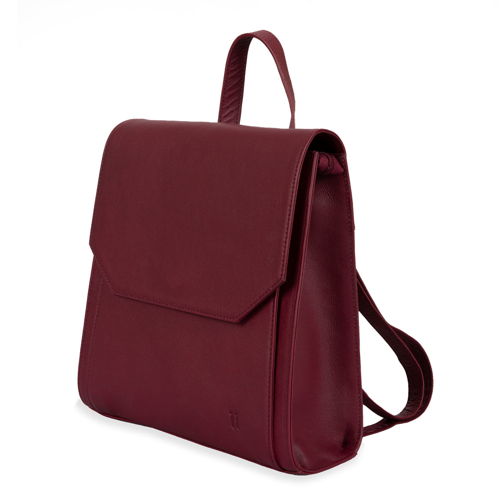 Leather RFID Flapover Fashion Backpack - Bentley