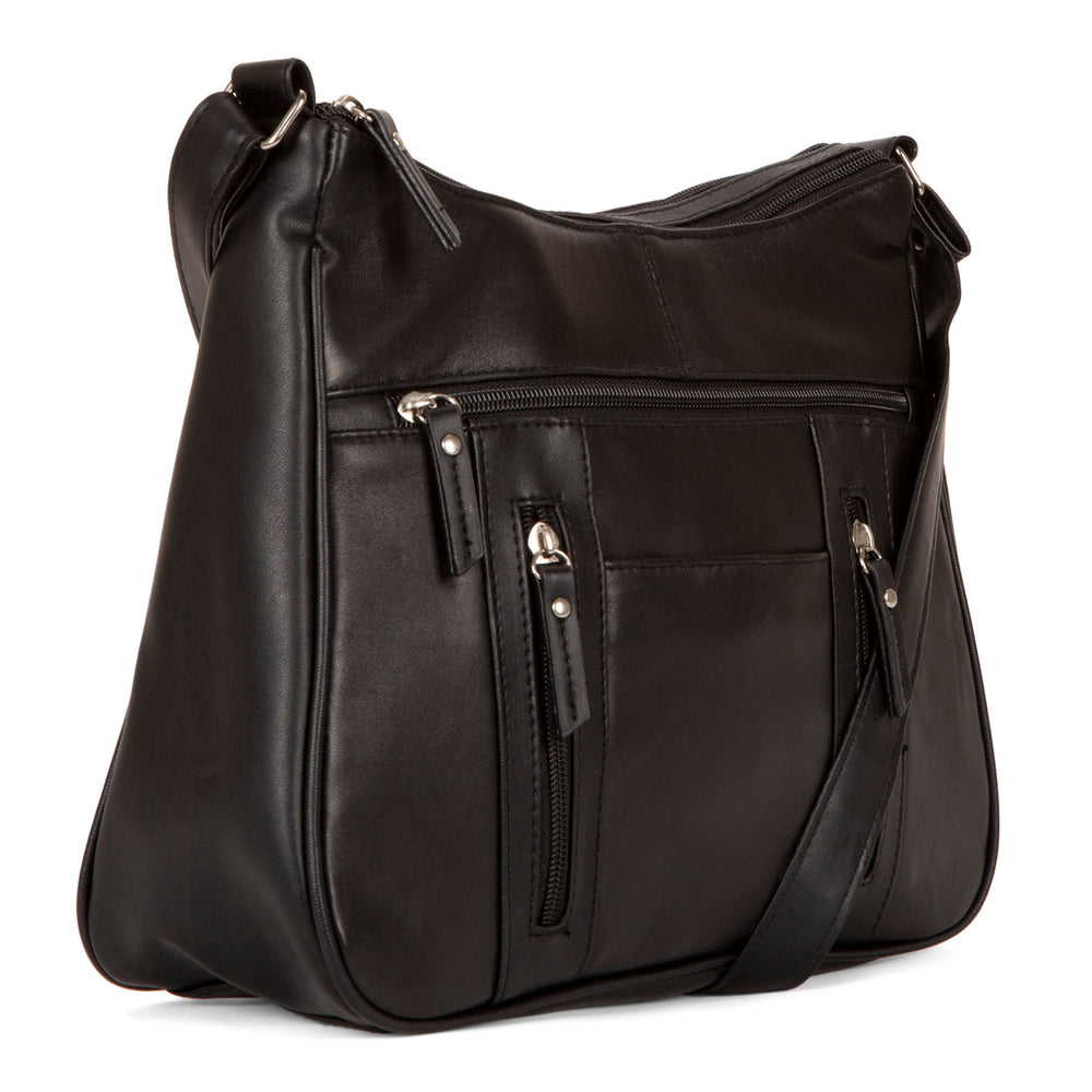 RFID Patch Leather Crossbody - Bentley