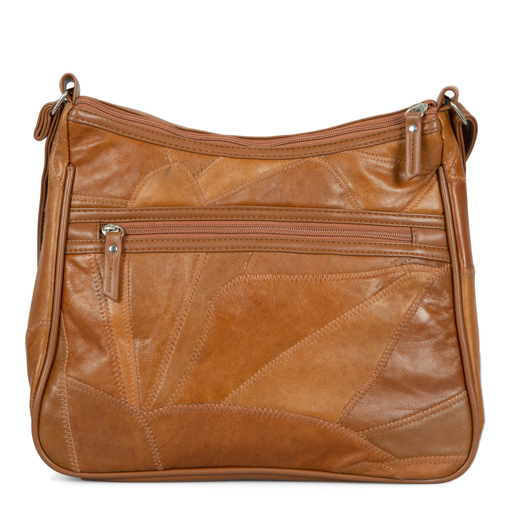 RFID Patch Leather Crossbody - Bentley