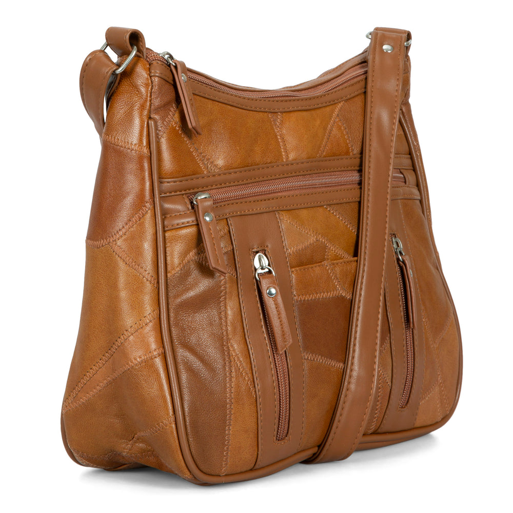 RFID Patch Leather Crossbody - Bentley