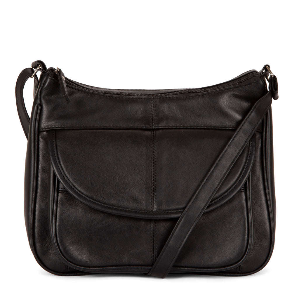 RFID Patch Leather Flap Crossbody - Bentley