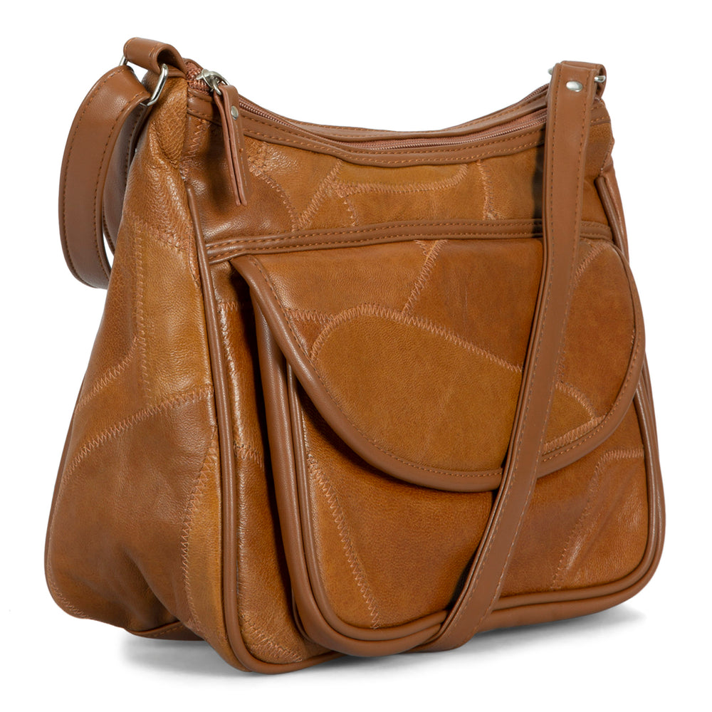 RFID Patch Leather Flap Crossbody - Bentley