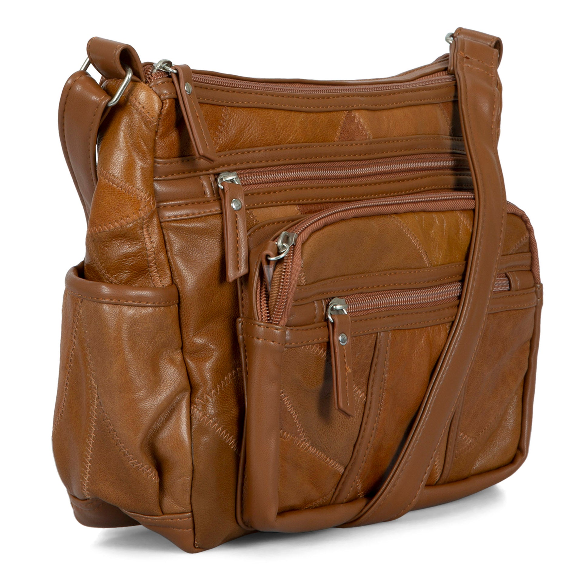 Brown leather 2024 crossbody purse