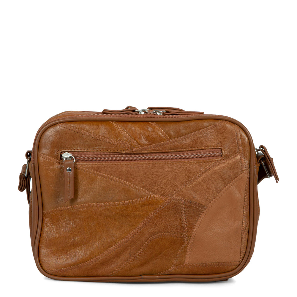 RFID Patch Leather Crossbody - Bentley