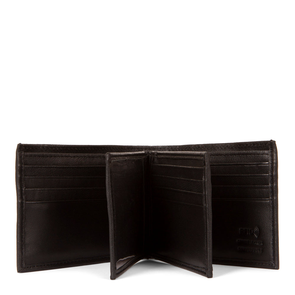 Leather RFID Double Center Wing Wallet - Bentley