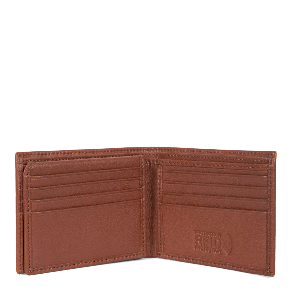 Leather Flip up Wing RFID Wallet - Bentley