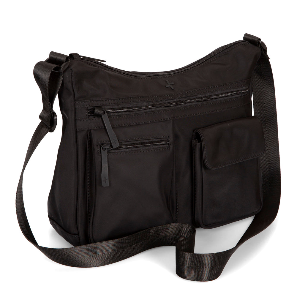 Basic Nylon RFID Multi-Pocket Crossbody Bag - Bentley