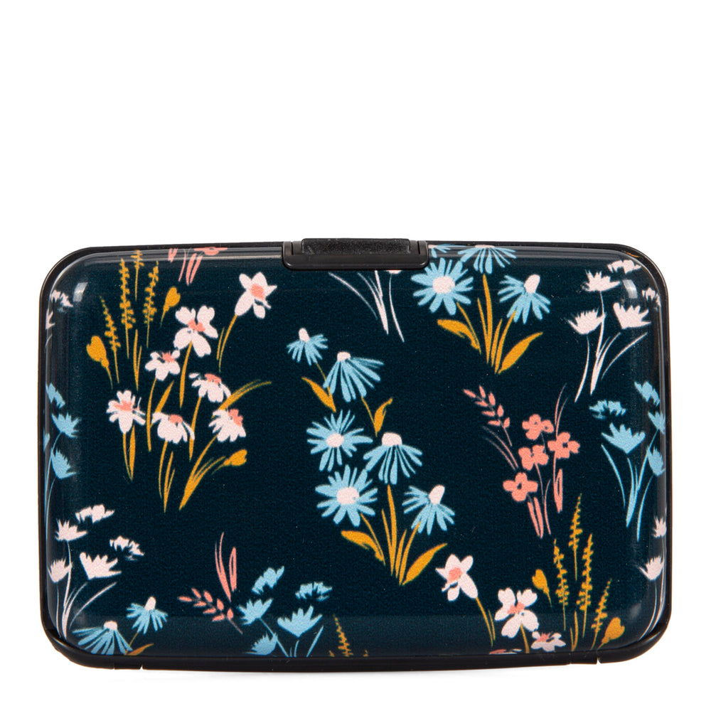 Aluminum Card Holder Abstract Floral Ground - Bentley